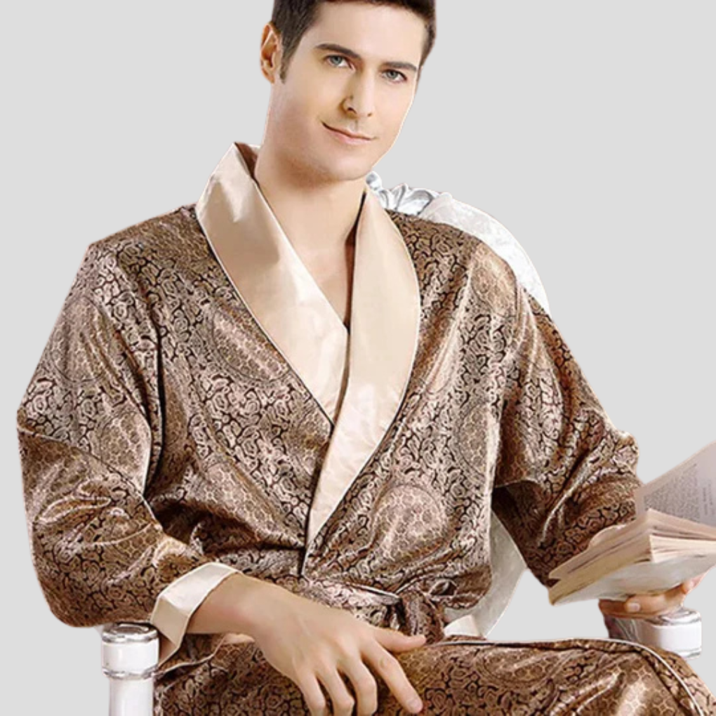 Herren-Kimono-Satin-Bademantel