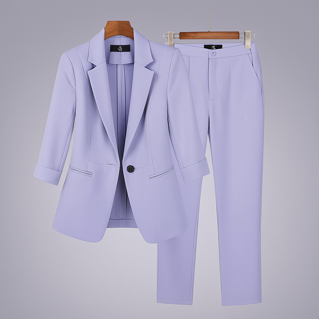 Formelles Kostüm für Damen mit Blazer und Hose