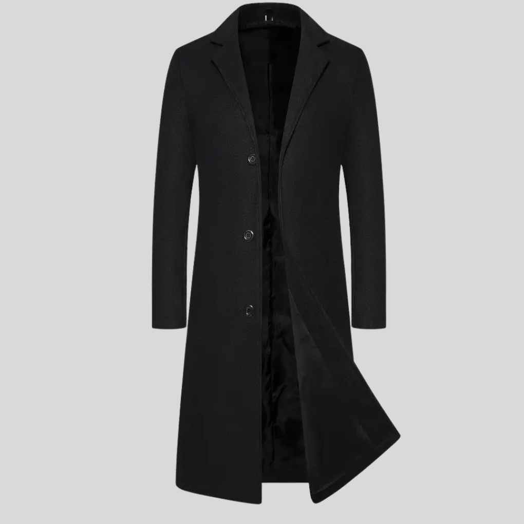 Langer Herrenmantel – Elegante Winterschicht im klassischen Stil