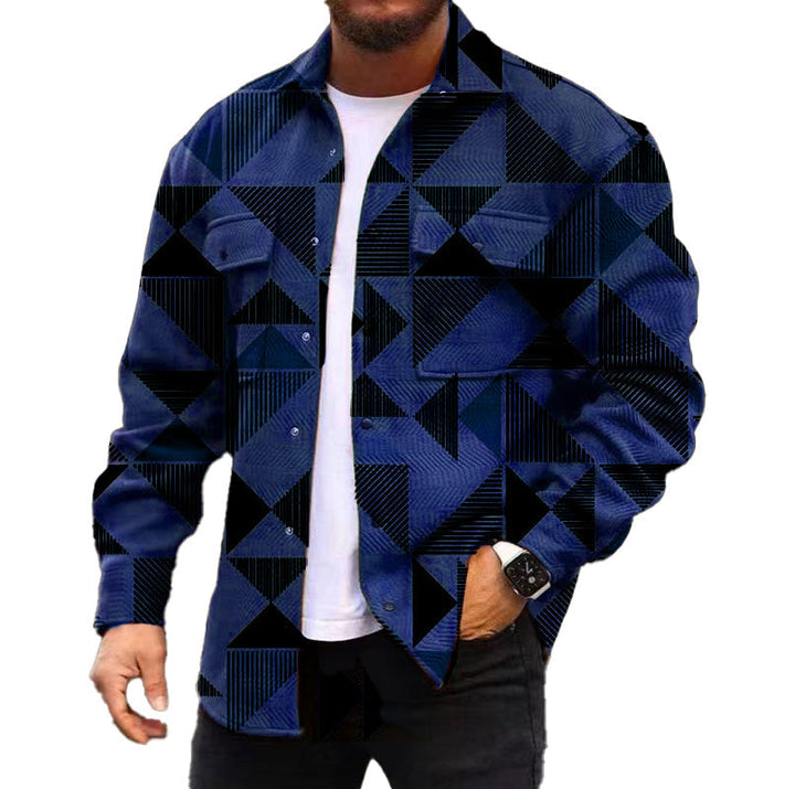 Herrenjacke mit Knopfverschluss und Brusttaschen