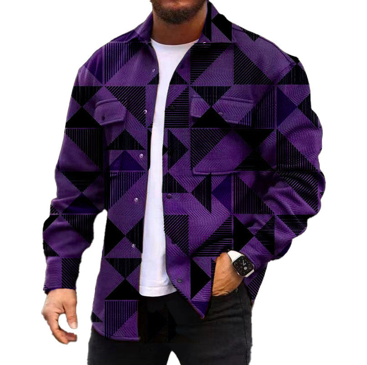 Herrenjacke mit Knopfverschluss und Brusttaschen