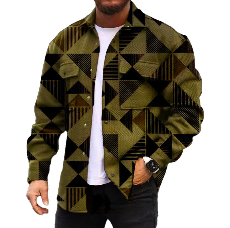 Herrenjacke mit Knopfverschluss und Brusttaschen