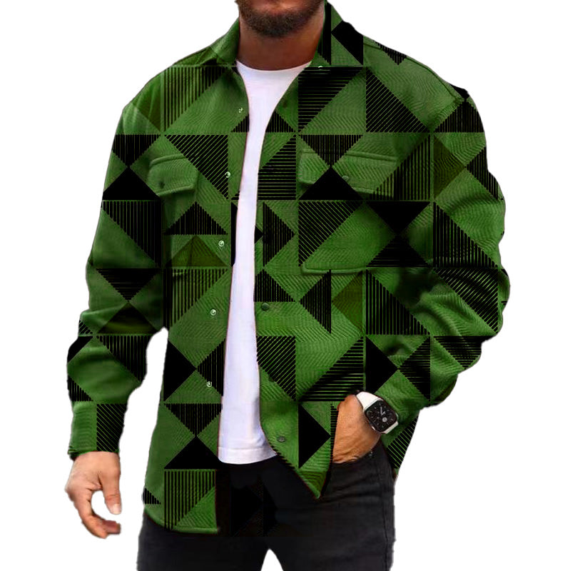 Herrenjacke mit Knopfverschluss und Brusttaschen