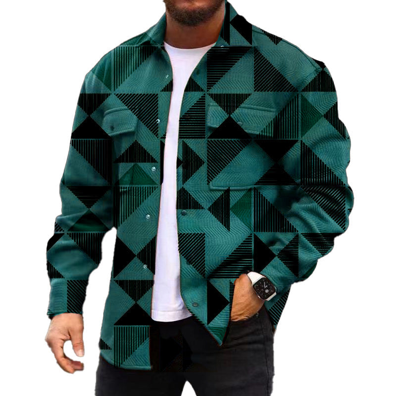 Herrenjacke mit Knopfverschluss und Brusttaschen