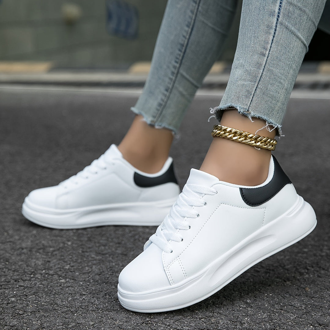 Weiße Ledersneaker für Damen