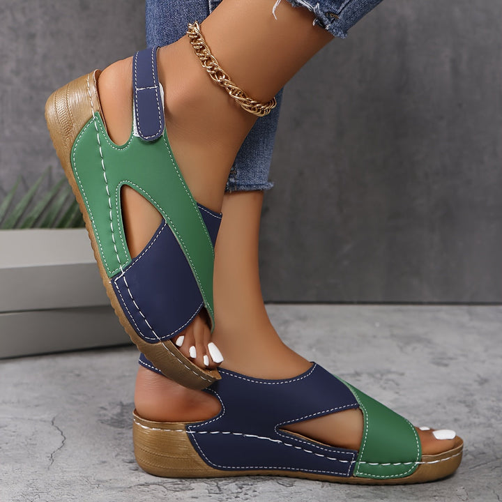 Damen Wedgesandalen für den Sommer mit Knöchelriemen