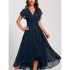 Elegantes, fließendes, zeitloses Chiffon-Abendkleid