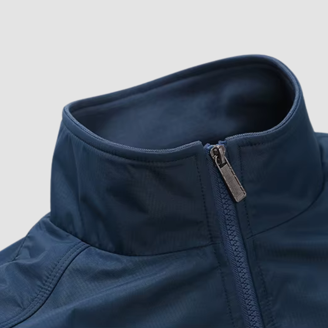 Herren-Bomberjacke mit Reißverschluss und Stehkragen