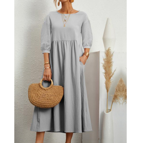 Elegantes Sommerkleid mit Smokarbeit für Damen