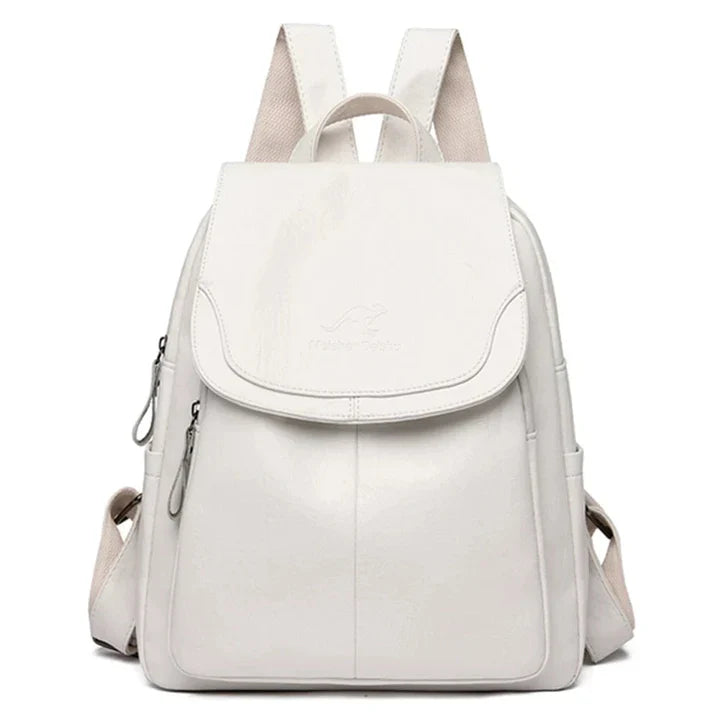 Robuster Lederrucksack für Damen mit zeitlosem Stil