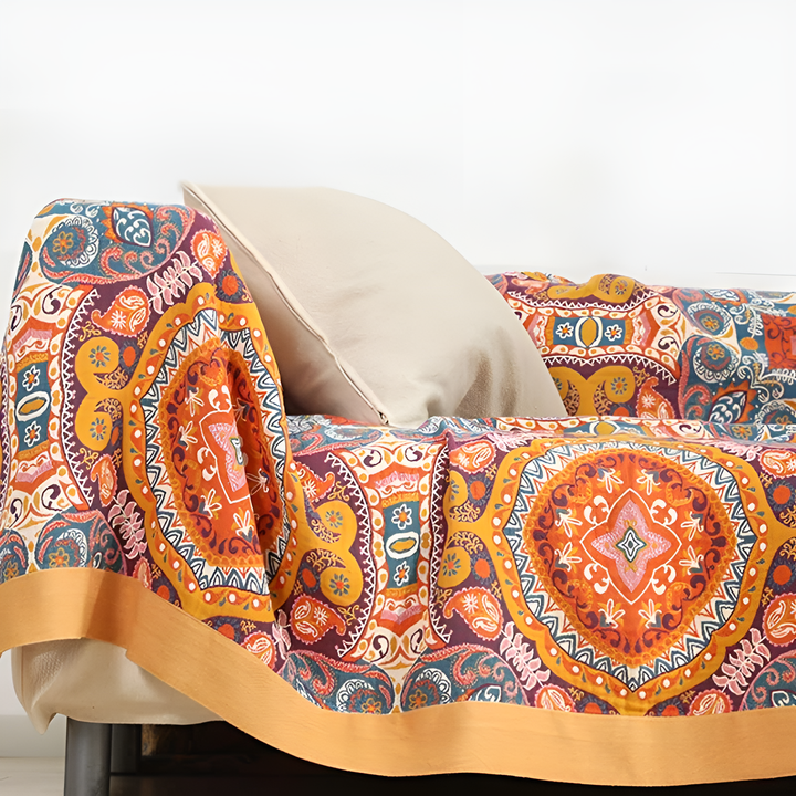Sunrise Boho Wende-Decke