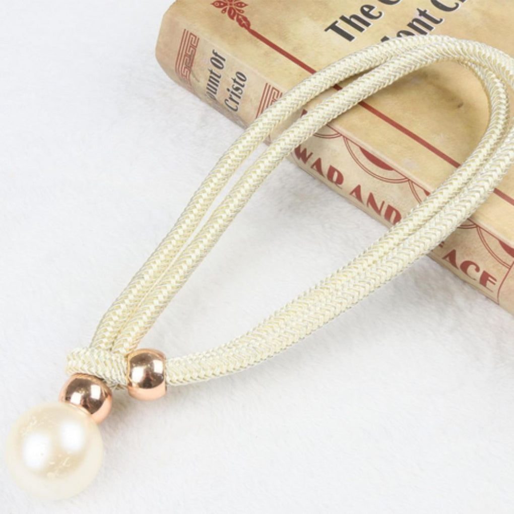 Glänzendes, elegantes 2-teiliges Set Perlenvorhang mit Raffhalter