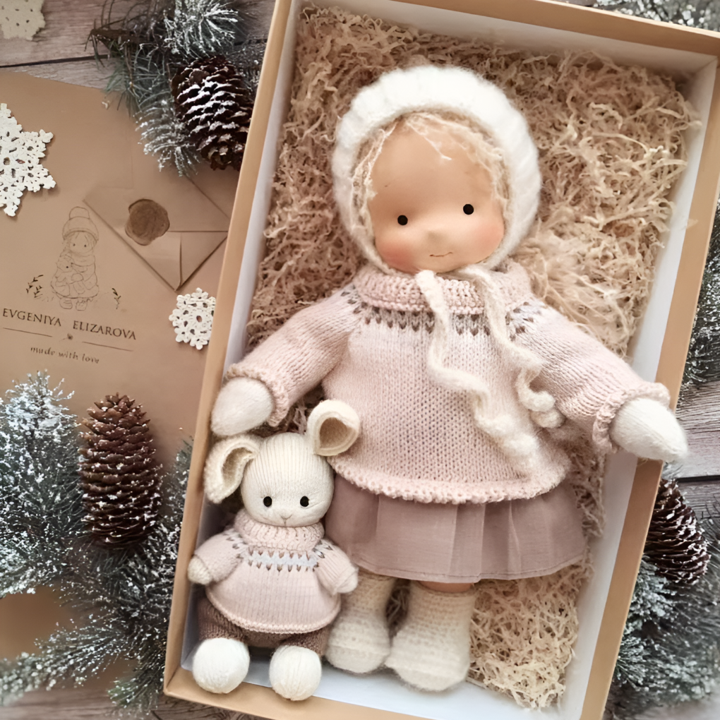 Handgefertigte Waldorf-Kuschelpuppe