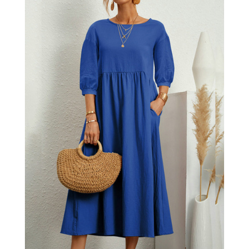 Elegantes Sommerkleid mit Smokarbeit für Damen