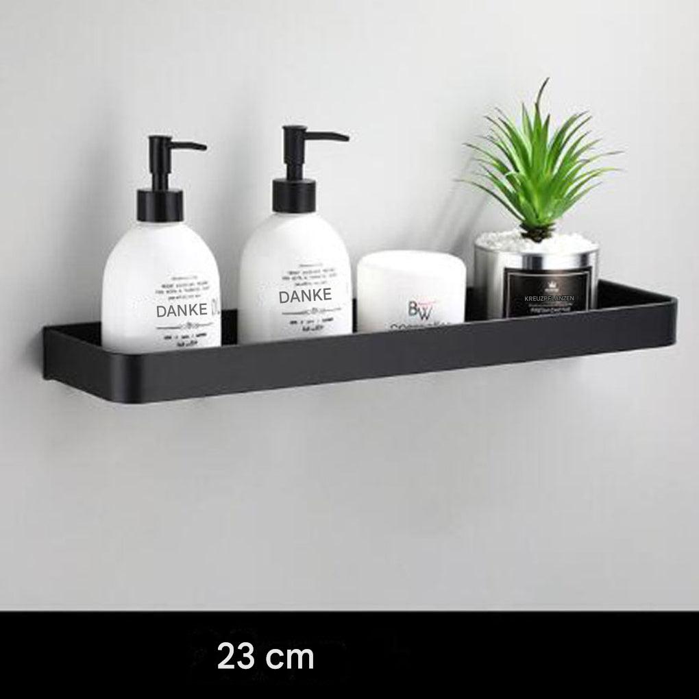 Schwarzes Wandregal aus Aluminium