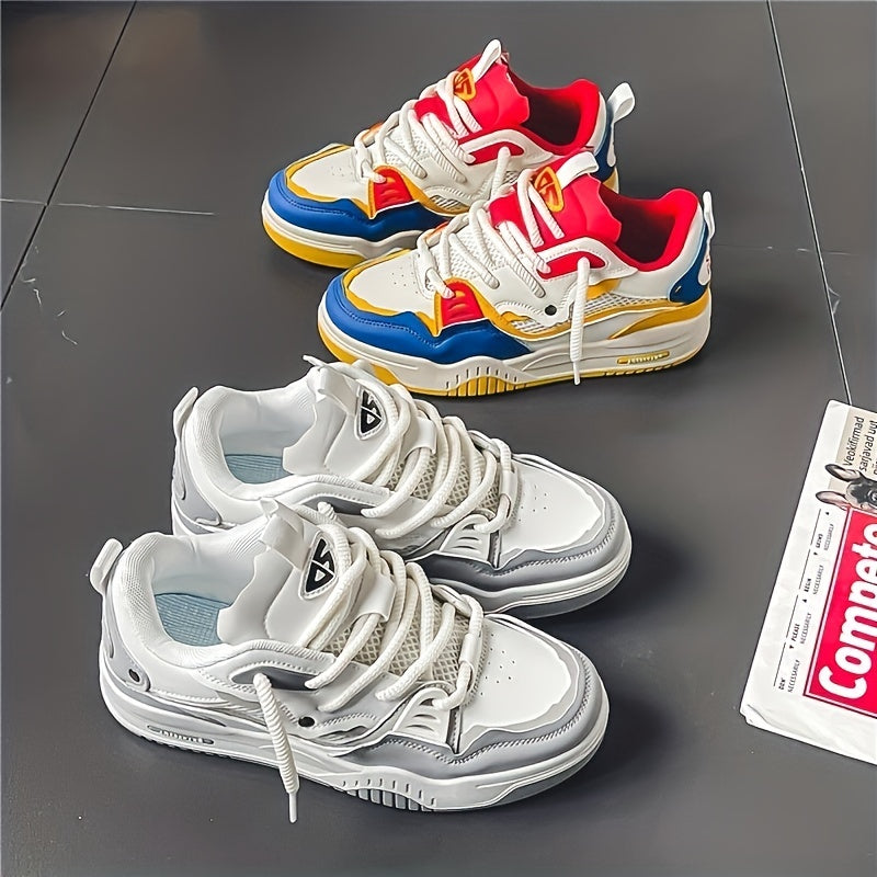 Herren Sneaker mit Schnürverschluss und Colorblock-Design