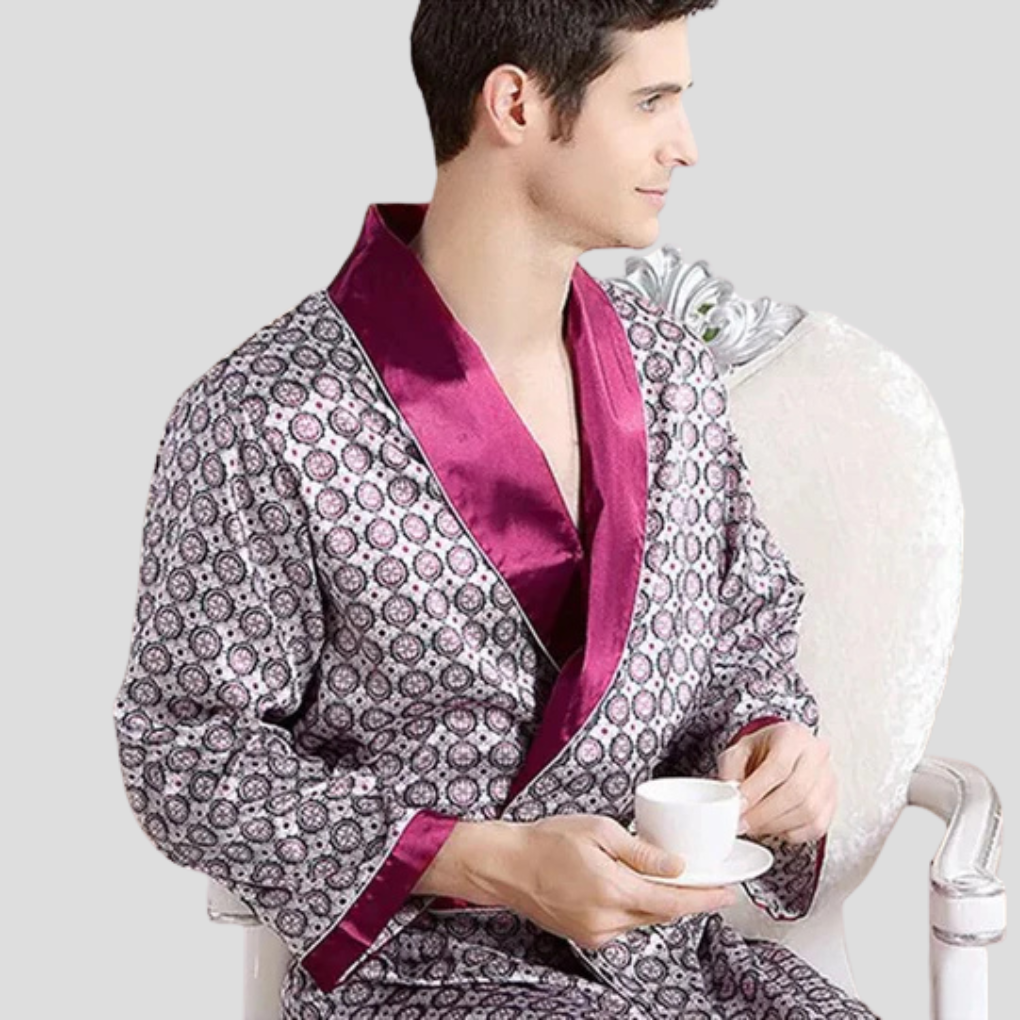 Herren-Kimono-Satin-Bademantel