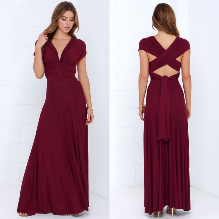 Damen ärmelloses Maxikleid mit Neckholder
