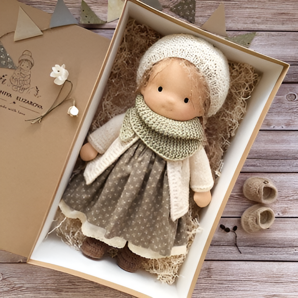 Handgefertigte Waldorf-Kuschelpuppe