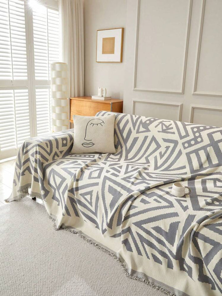 Chenille-Sofahandtuch im Bohemian-Stil