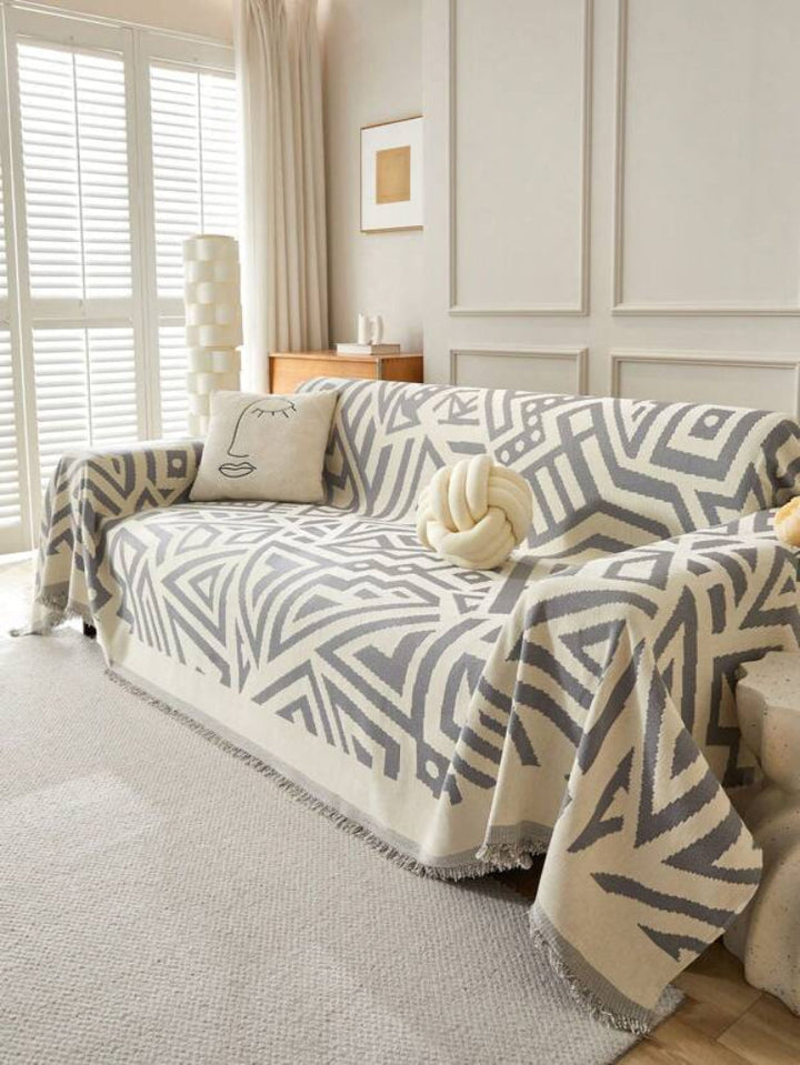 Chenille-Sofahandtuch im Bohemian-Stil