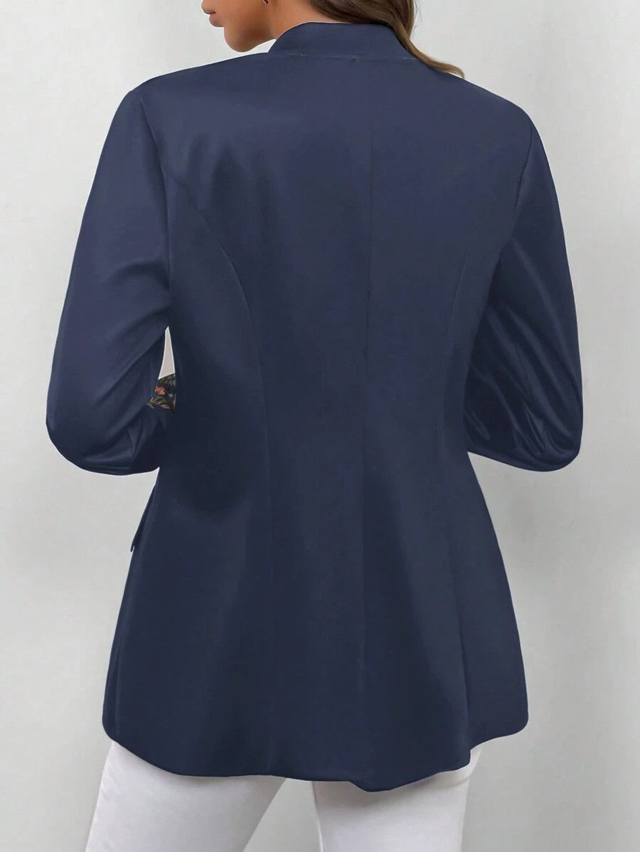 Damenblazer mit Blumenmuster und Knöpfen für den Sommer