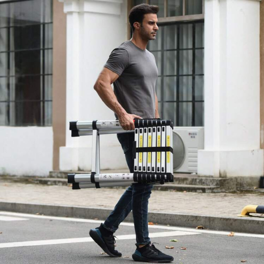 6 ft + 7 ft Aluminium-Teleskopleiter