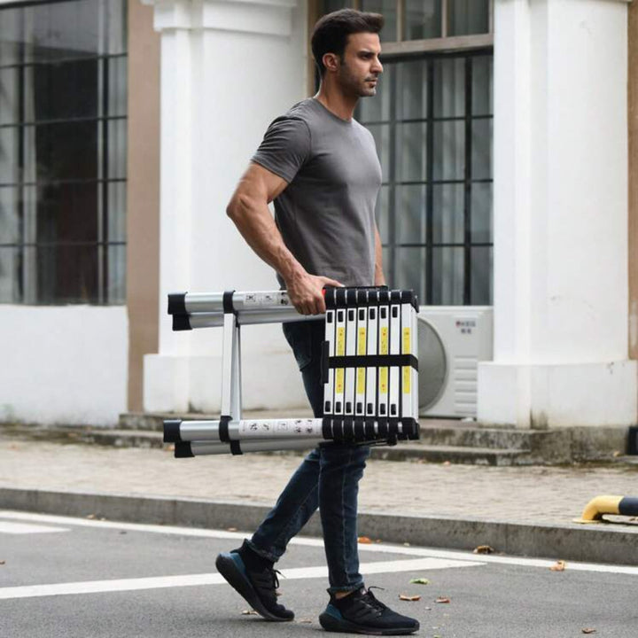 6 ft + 7 ft Aluminium-Teleskopleiter