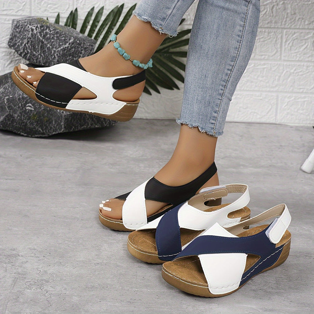 Damen Wedgesandalen für den Sommer mit Knöchelriemen