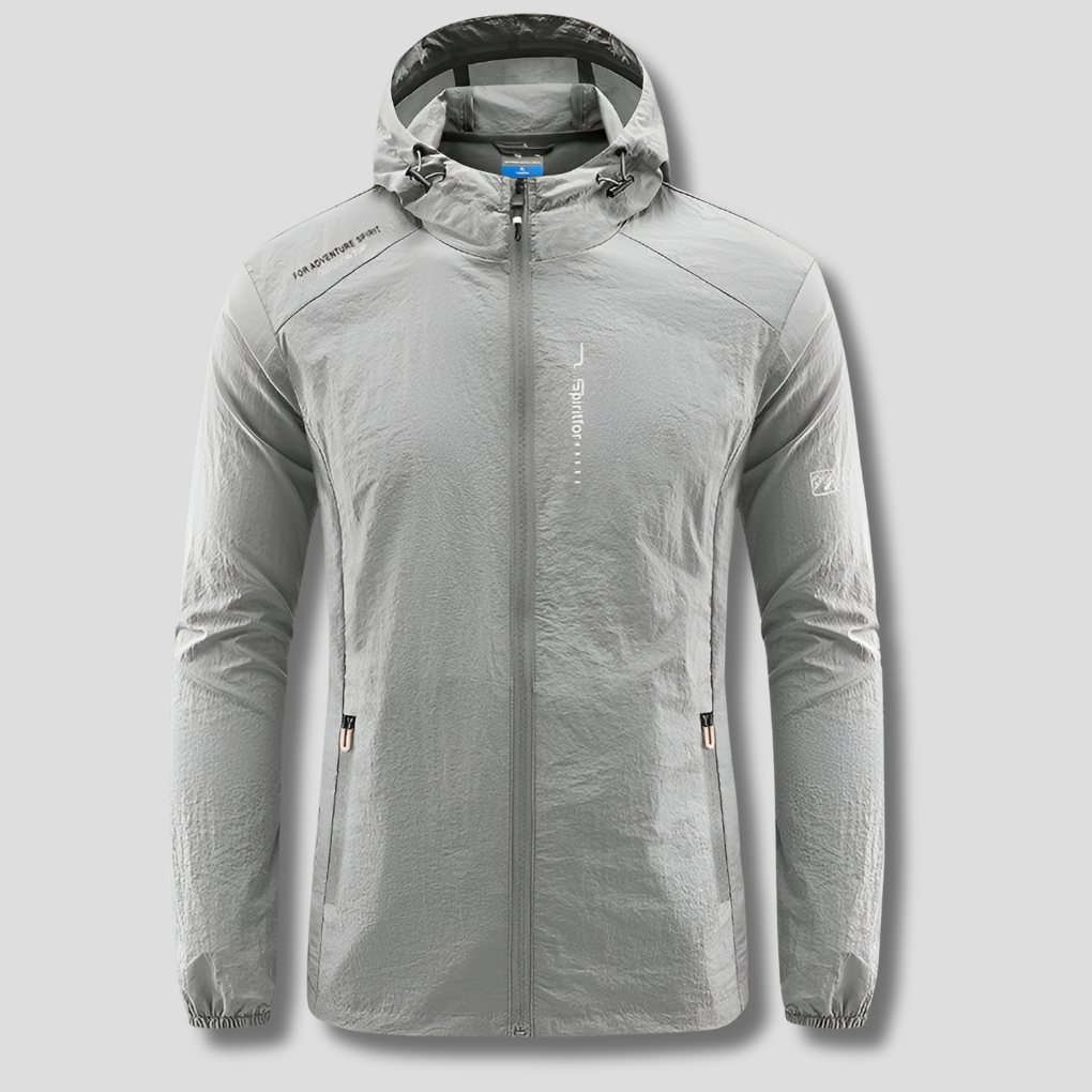 Ultraleichte, wind- und sonnengeschützte Sommerjacke mit Kapuze für Herren