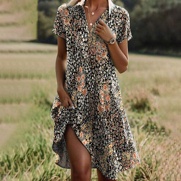 Sommer Minikleid für Damen mit Blumenmuster