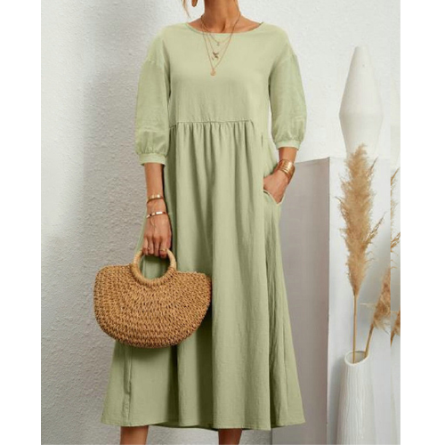 Elegantes Sommerkleid mit Smokarbeit für Damen