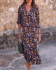 Damen Sommer Midikleid mit kurzen Ärmeln und abstraktem Print