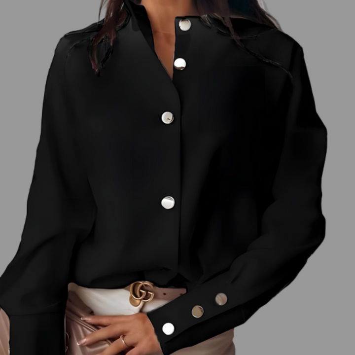 Pufferhemd mit Knopfleiste für Damen