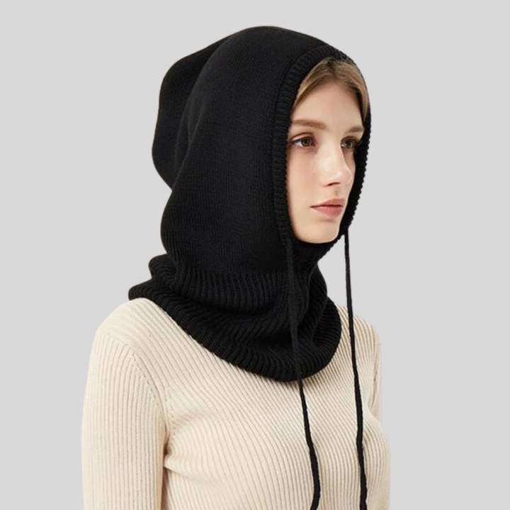 Gestrickter Winter-Hoodie mit Kapuze