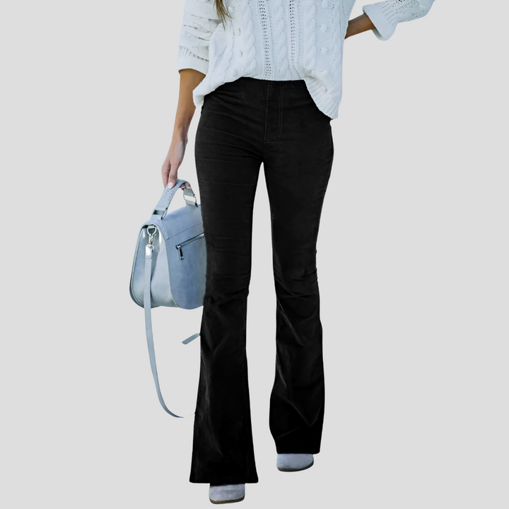 Damenhose aus Vintage-Cord mit hoher Taille