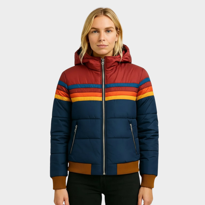 Retro-Daunenjacke in mehreren Farben für Damen
