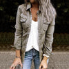 Damen Jeansjacke mit langen Ärmeln und Brusttaschen