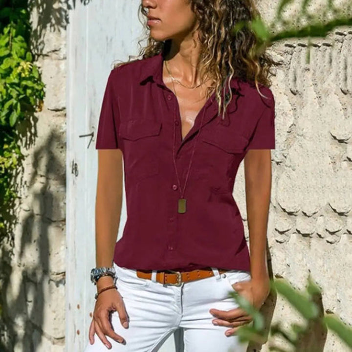 Elegante Kurzarmbluse für Damen