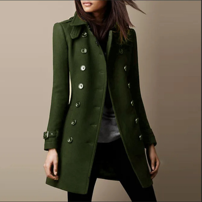 Eleganter, zweireihiger Damen-Trenchcoat