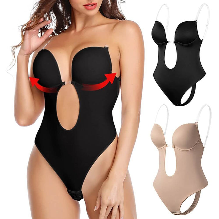 Rückenfreier Body Shaper mit tiefem V-Ausschnitt