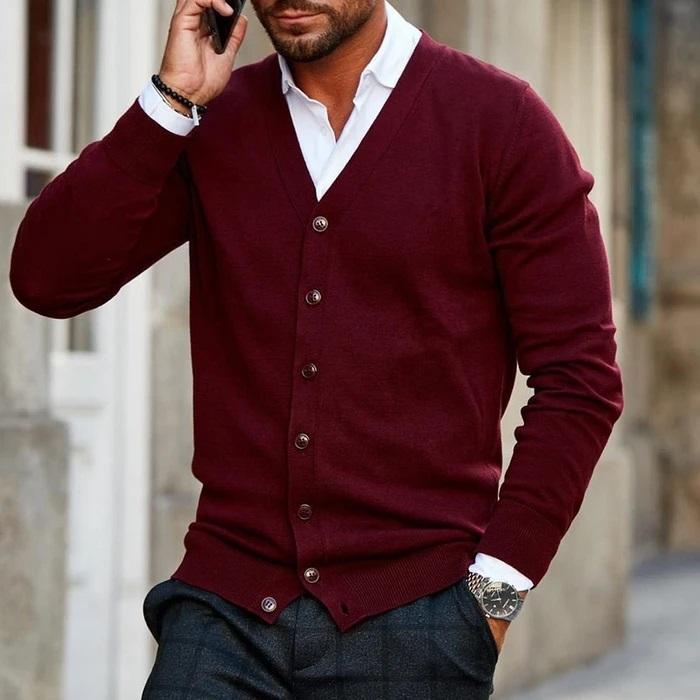 Herren Strickjacke  Klassischer Stil und hoher Tragekomfort