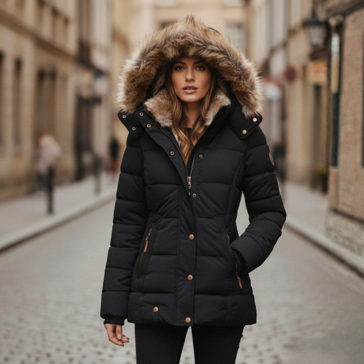 Gesteppte Jacke mit Kapuze für Damen