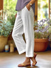 Damen Leinen Sommerhose mit geradem Schnitt und Seitentaschen