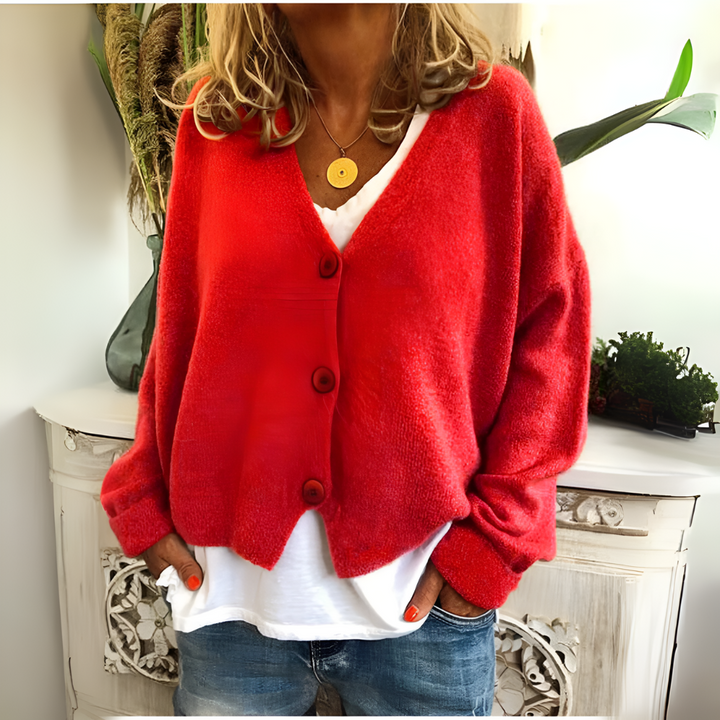 Damen-Strickjacke aus weichem Strick mit lockerer Passform