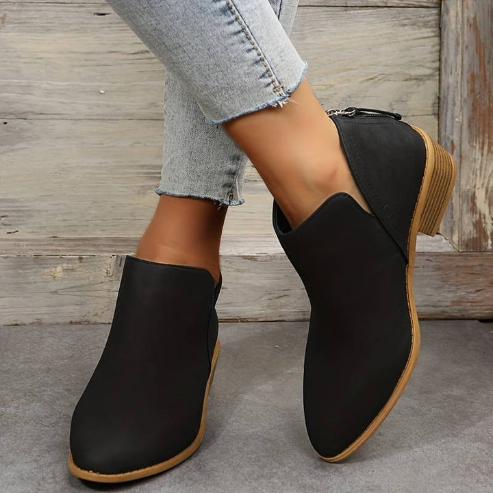 Damen Stiefeletten mit niedrigem Keilabsatz