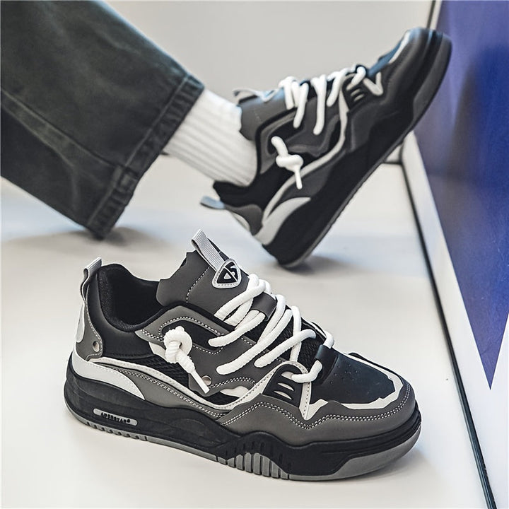 Herren Sneaker mit Schnürverschluss und Colorblock-Design