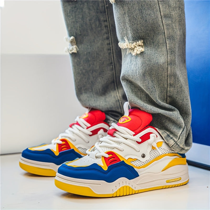 Herren Sneaker mit Schnürverschluss und Colorblock-Design