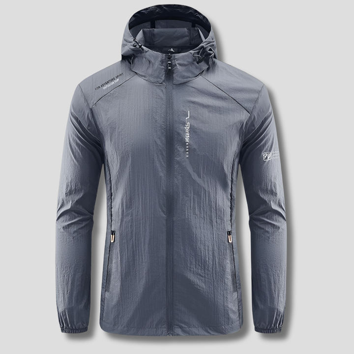 Ultraleichte, wind- und sonnengeschützte Sommerjacke mit Kapuze für Herren