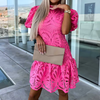 Mini-Partykleid für Damen mit Rüschen und Cut-Out